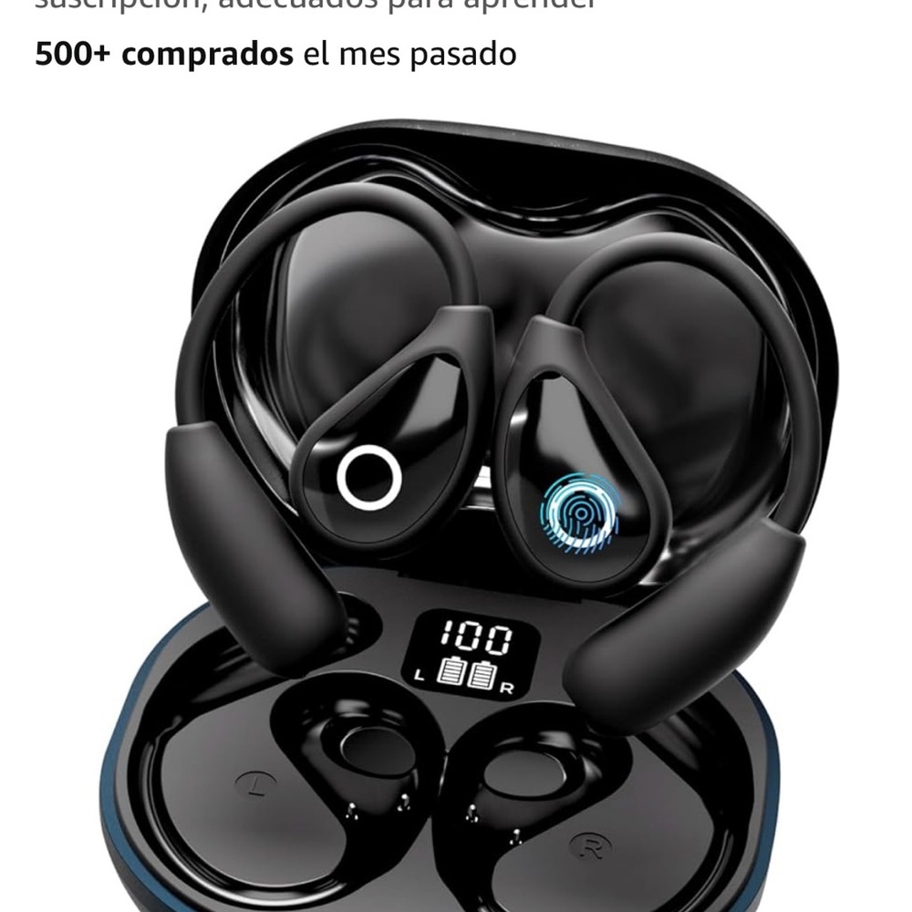 Black Wireless Earbuds with Charging Case